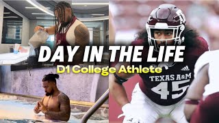 Day in the Life of a D1 Athlete  S E C Linebacker Texas AampM  OFF SZN Work [upl. by Asiralc]