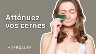 3 MOUVEMENTS POUR ATTÉNUER VOS CERNES AVEC LE GUA SHA  Jade Roller [upl. by Aggappora]