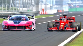 Ferrari F1 2020 vs Ferrari FXXK EVO  Spa [upl. by Aicilla]