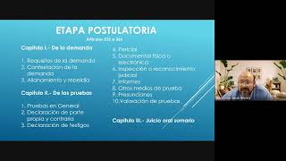 ETAPA POSTULATORIA Código Nacional de Procedimientos Civiles y Familiares Demanda y contestación [upl. by Lisandra]