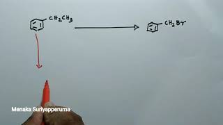 Organic conversions No 33  Ethyl Benzene  Benzoic acid  Benzyl alcohol  Reaction with PBr3 [upl. by Lrak]