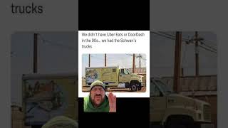 Schwan food delivery trucks epic frozen food delivery food 90s SchwansFoodService ￼ [upl. by Ibed]