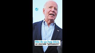 Biden dice que Trump debería ser encerrado quotpolíticamentequot [upl. by Hamimej251]