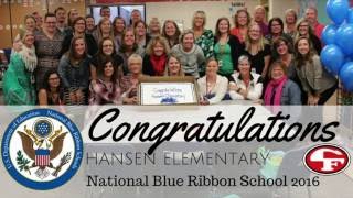 Hansen Elementary  National Blue Ribbon School Announcement [upl. by Ellata516]