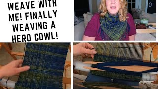 Weaving on a Rigid Heddle Loom  Hero Cowl  Great Beginner Project Weave With Me [upl. by Yerffoej]