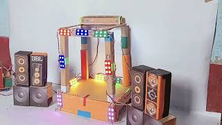 mini stage making how to make mini stage with mini sharpy light mini dj mini generator [upl. by Nawat]