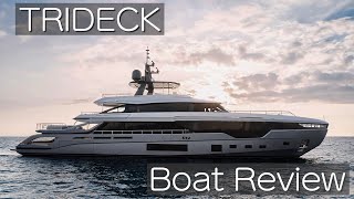 AZIMUT Grande TRIDECK Boat Review [upl. by Haorbed]