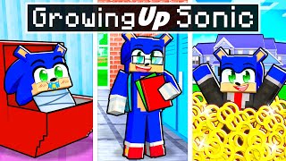 Growing Up as SONIC In Minecraft [upl. by Arukas822]