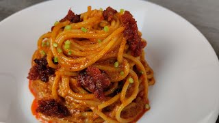 ✨ espaguetis a la carbonara de sobrasada de Mallorca  super fácil [upl. by Atineg]