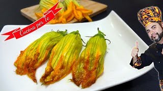 Fiori di Zucca Ripieni al Forno  Ricette Estive [upl. by Annauqaj]