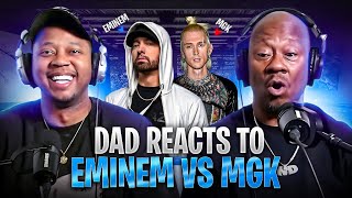 Dad Reacts to Eminem vs MGK Beef [upl. by Hsepid]