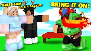 I Made A KID MAD And He Calls For BACKUP ROBLOX BEDWARS [upl. by Ameehsat239]