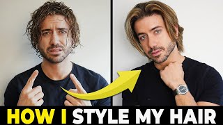 MENS HAIRSTYLE TUTORIAL  How To Style Medium Length Hair  Alex Costa [upl. by Meredeth]