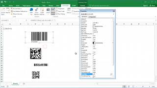 How to create Barcode in Excel 2016 [upl. by Wixted385]