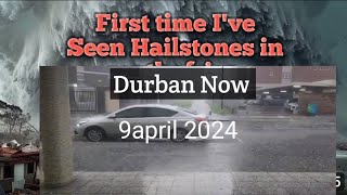 southafrica today 942024 Hailstones duraban now heavy Rainstorm [upl. by Lemmie]