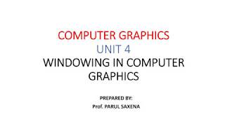 Computer Graphics Windowing [upl. by Asille]