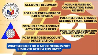 POEA HELPDESK AND ACCOUNT RECOVERY HOW TO USE  2023  ZENNIBIT [upl. by Alyks]