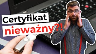 Podpis kwalifikowany Weryfikacja podpisu NIEPOPRAWNEGO  NIEWAŻNY CERTYFIKAT podpisujący [upl. by Noelyn365]