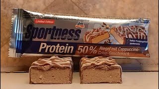 TasteTest DM Sportness Protein Bar ☕ Cappuccino Crisp ☕ [upl. by Nnahoj]