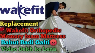 Wakefit Orthopaedic Memory Foam Mattress Replacement  why I return the mattress [upl. by Coralie]