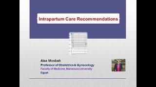 Intrapartum Care Recommendations [upl. by Ydoj]