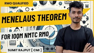 IOQM 2024 Geometry Menelaus Theorem and Its Proof  Sumit Rajput [upl. by Octavian]