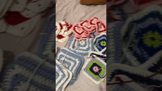 crocheting granny squares for a whole day full vid on my channel [upl. by Anisamoht]