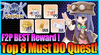 TOP 8 Reward F2P New Encounter Quest UPDATED Doram Kingdom Guide Ragnarok Origin Global [upl. by Nimref]