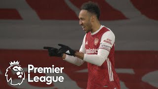 PierreEmerick Aubameyangs hat trick for Arsenal against Leeds  Premier League  NBC Sports [upl. by Careaga227]