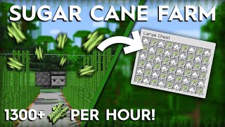 Minecraft Sugar Cane Farm  1300 Per Hour  120 [upl. by Allets]