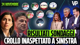 SONDAGGI POLITICI ECCO CHI È IN TESTA OGGI 24 NOVEMBRE NON SE LO ASPETTAVA NESSUNO [upl. by Jegger]