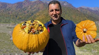 BEST RECIPE PILAF COOKED IN PUMPKIN  HOW TO COOK THE PERFECT PILAF [upl. by Orsa900]