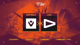 Sentinels vs LOUD  VCT Americas Kickoff  Group Stage D2  Map 1 [upl. by Erapsag656]