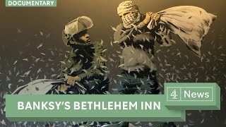 Banksy documentary Welcome to the Banksy art hotel in Bethlehem [upl. by Calle]