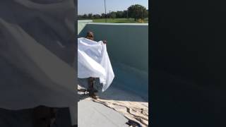 HydroStop roof coating on parapet wall in Montgomery AL [upl. by Sirmons]