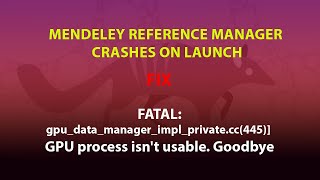 UBUNTU FIX FATALgpudatamanagerimplprivatecc445 GPU process isnt usable Goodbye [upl. by Boarer]