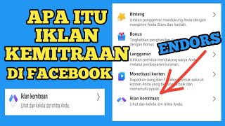 IKLAN KEMITRAAN DI FACEBOOK ITU APA Cara menghasilkan uang dari iklan kemitraan di fb pro fitur APA [upl. by Letney493]