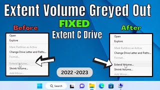 FIX Extend Volume Option Greyed Out In Windows 1011  Extend C Drive [upl. by Erbua855]