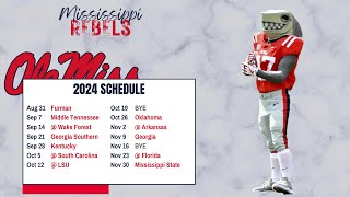 Inside Look Ole Miss Rebels 2024 SEC Schedule Reaction  The Fan Attic [upl. by Dorette]