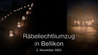 Strahlender Räbeliechtliumzug vom 2 November 2023 in Bellikon [upl. by Oicinoid]