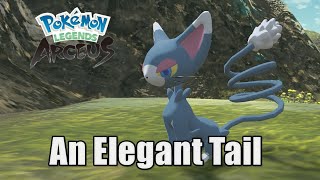 Pokemon Legends Arseus  How to Find Glameow  An Elegant Tail request 41 [upl. by Dewhirst]