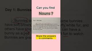 English Grammar in Use Identify the nouns in a paragraph learnenglishgrammar [upl. by Anelegna730]