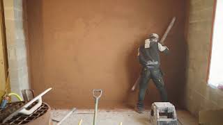 How to clay plaster  using plaster spray [upl. by Yrekaz]