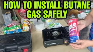 HOW TO INSTALL BUTANE GAS  TAGALOG [upl. by Atoiganap595]