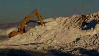 Train snow plowDigging to help get out [upl. by Uaeb2]