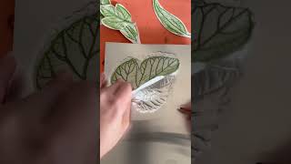 Embossing Foil Leaves art embossing craft [upl. by Vassell327]