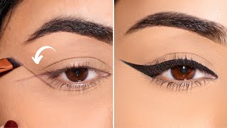 Heres The Easiest Winged EYELINER Hack [upl. by Ennovahs]