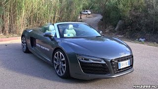 2014 Audi R8 V10 Spyder STronic Start Up Revs and Engine Sound [upl. by Eseuqram]