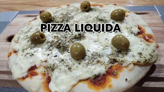 PIZZA LIQUIDA individual 🍕SIN AMASAR [upl. by Tillinger]