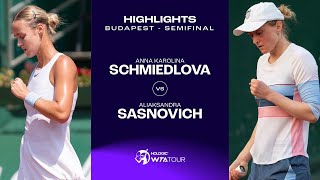 Anna Karolina Schmiedlova vs Aliaksandra Sasnovich  2024 Budapest Semifinal  WTA Match Highlights [upl. by Astred671]